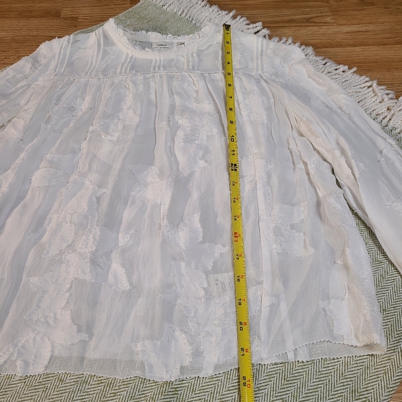 Aritzia Wilfred Women's White Semi-sheer Lourdes Blouse size S - Picture 16 of 16